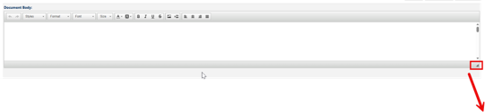 Screenshot of the down arrow being dragged